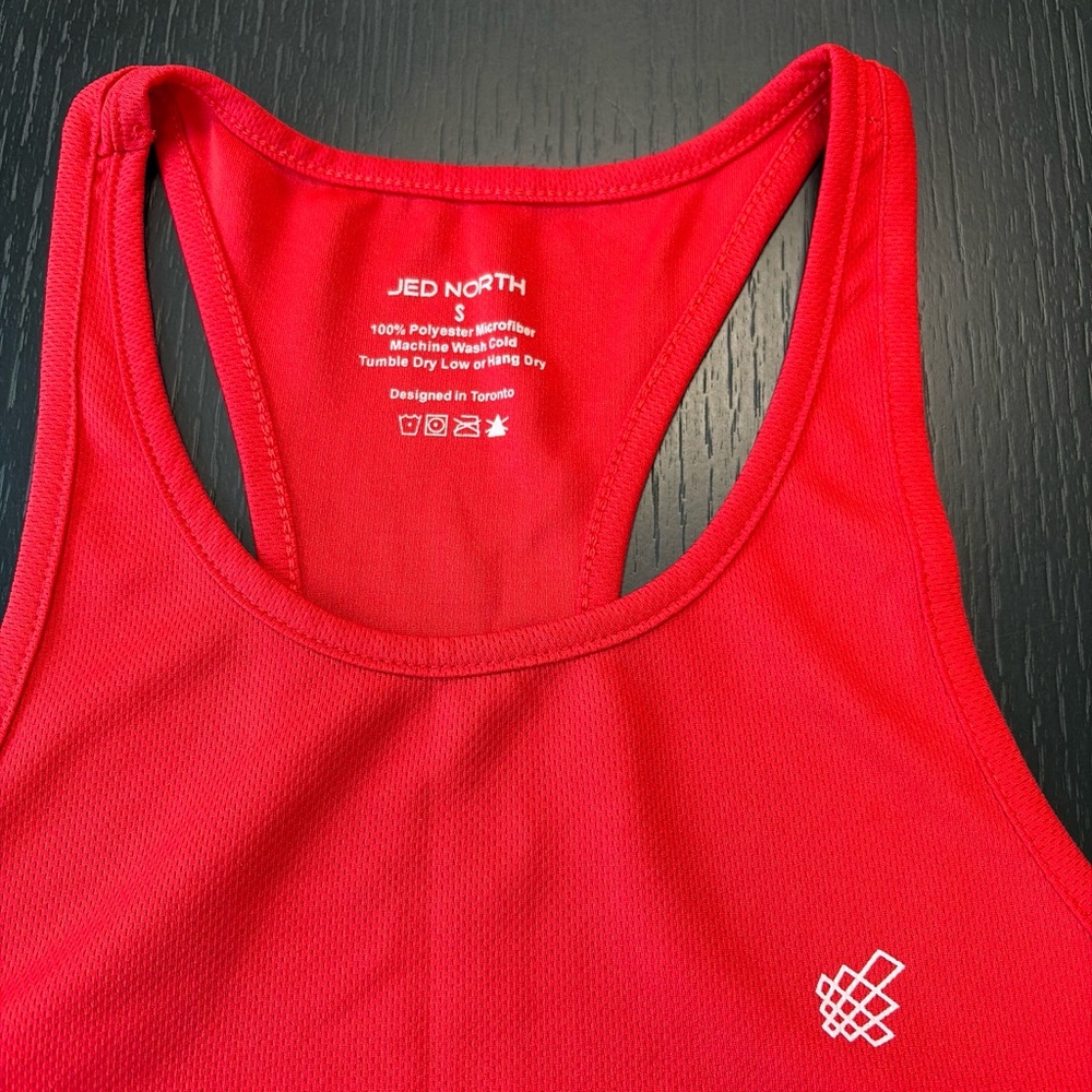 Red Racerback Men’s Tank Top - Performance Fit - Picture 2 of 3